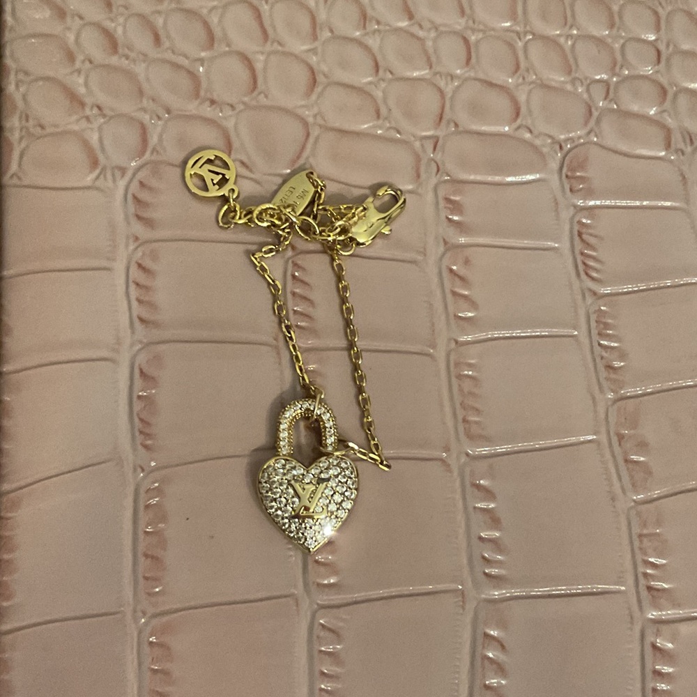 Gold and Silver Heart Lock bracelet